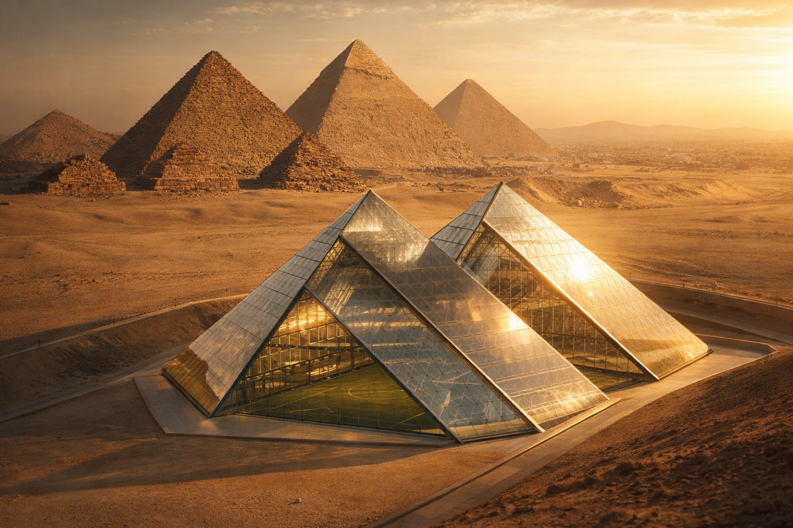 The Apex installation on the Giza Plateau