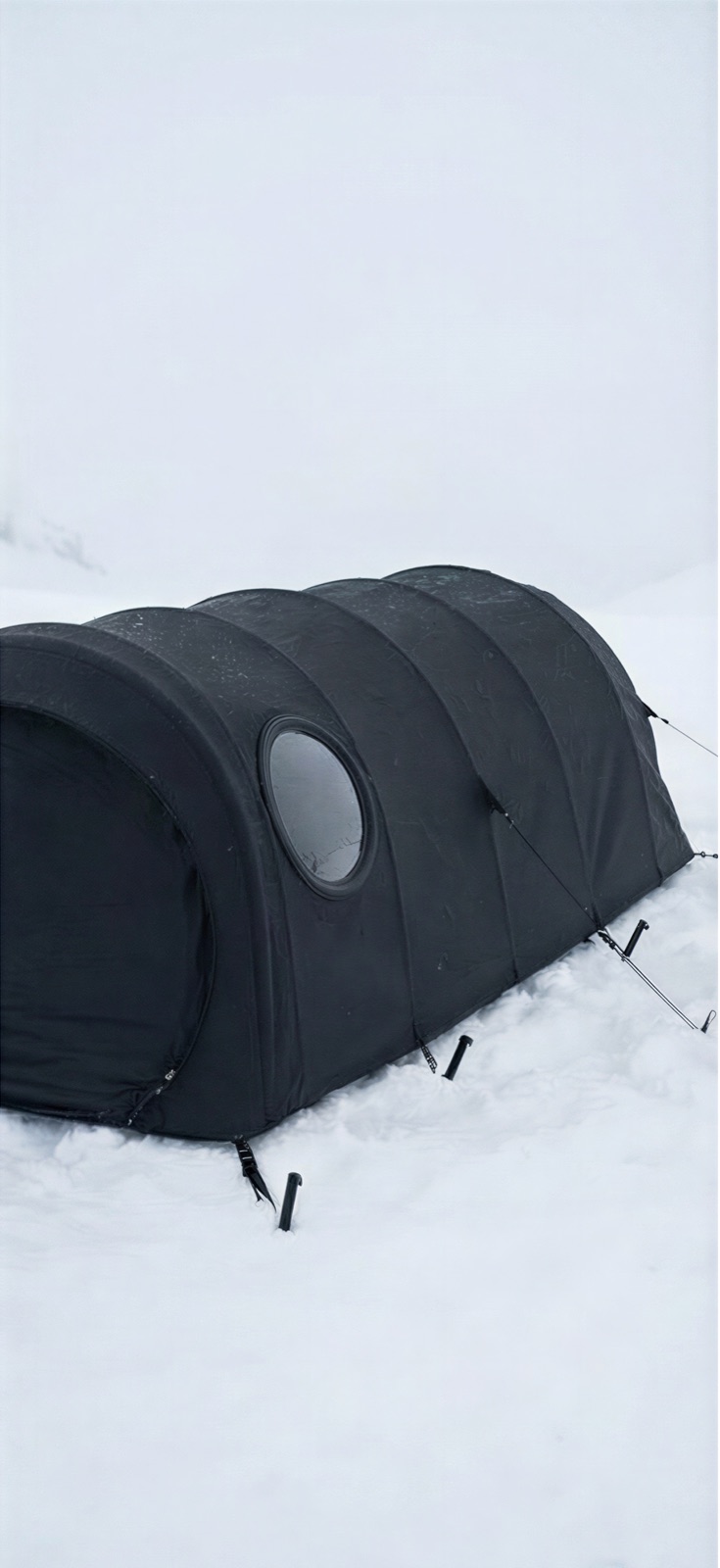 TALUS shelter deployed in alpine conditions